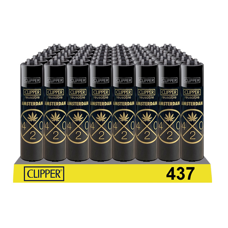 Clipper Lighters - 48 pcs display - Amsterdam 420