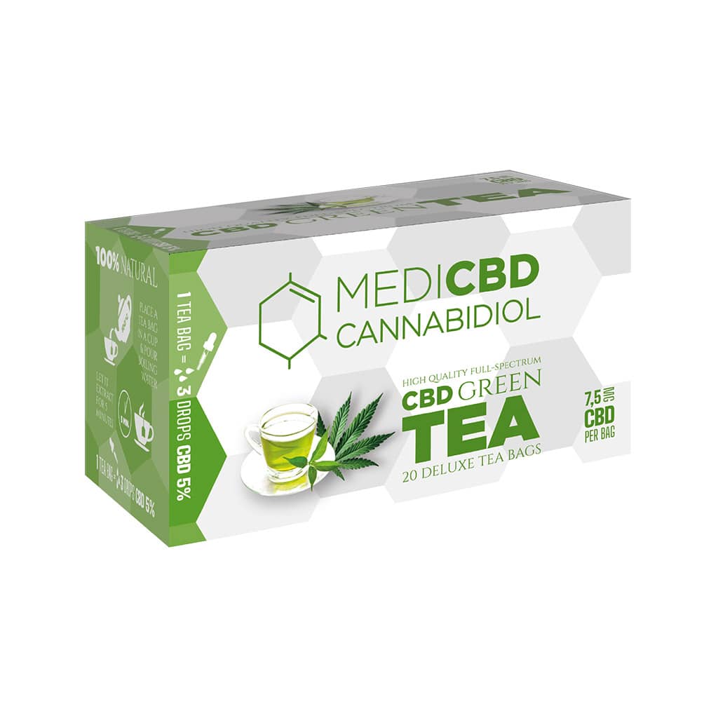 Multi-I MediCBD Green Tea - 20 x 1.5g Bags, THC-Free