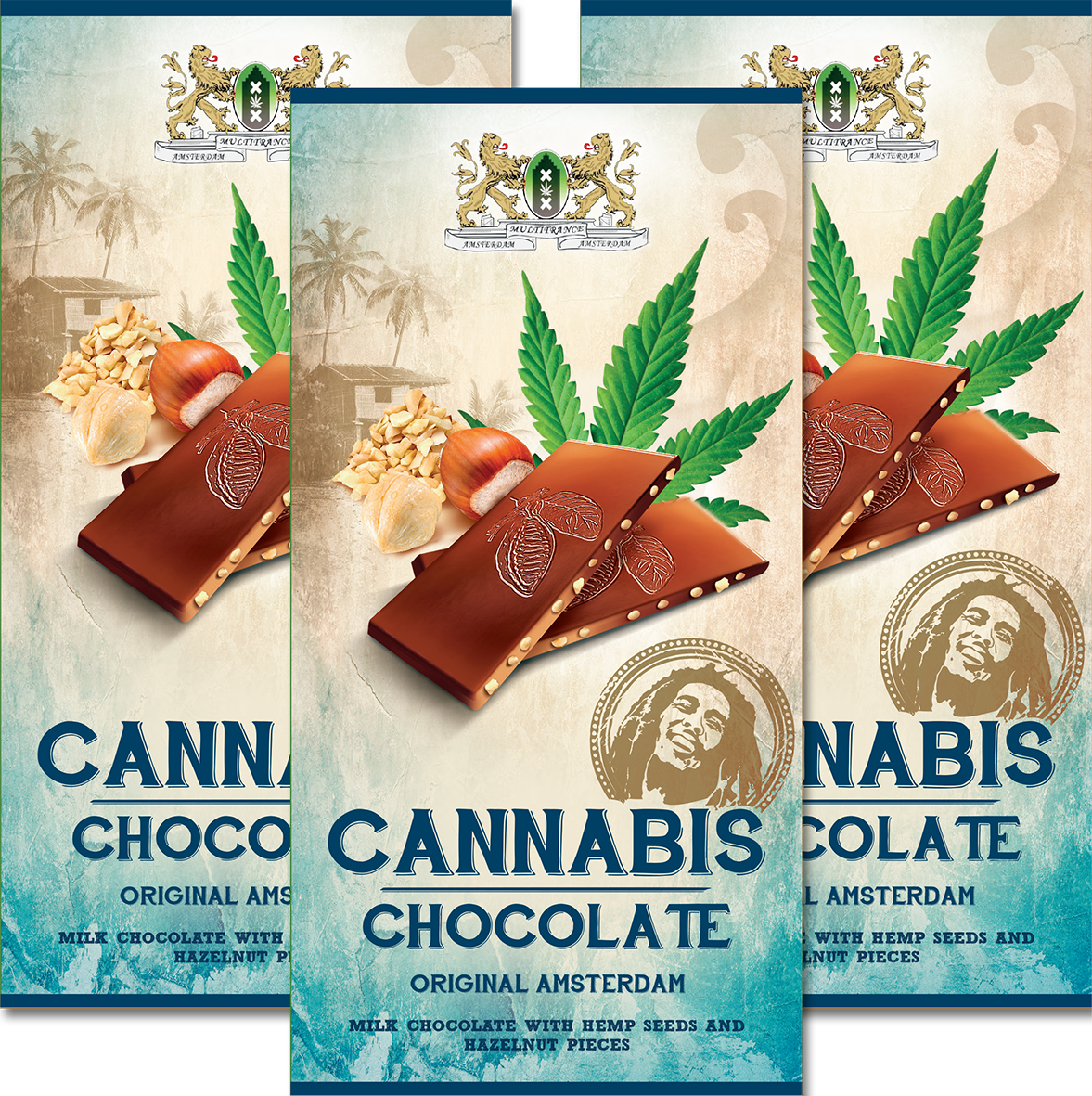 Cannabis Milk Chocolate with Hazelnut Pieces - 15x80g