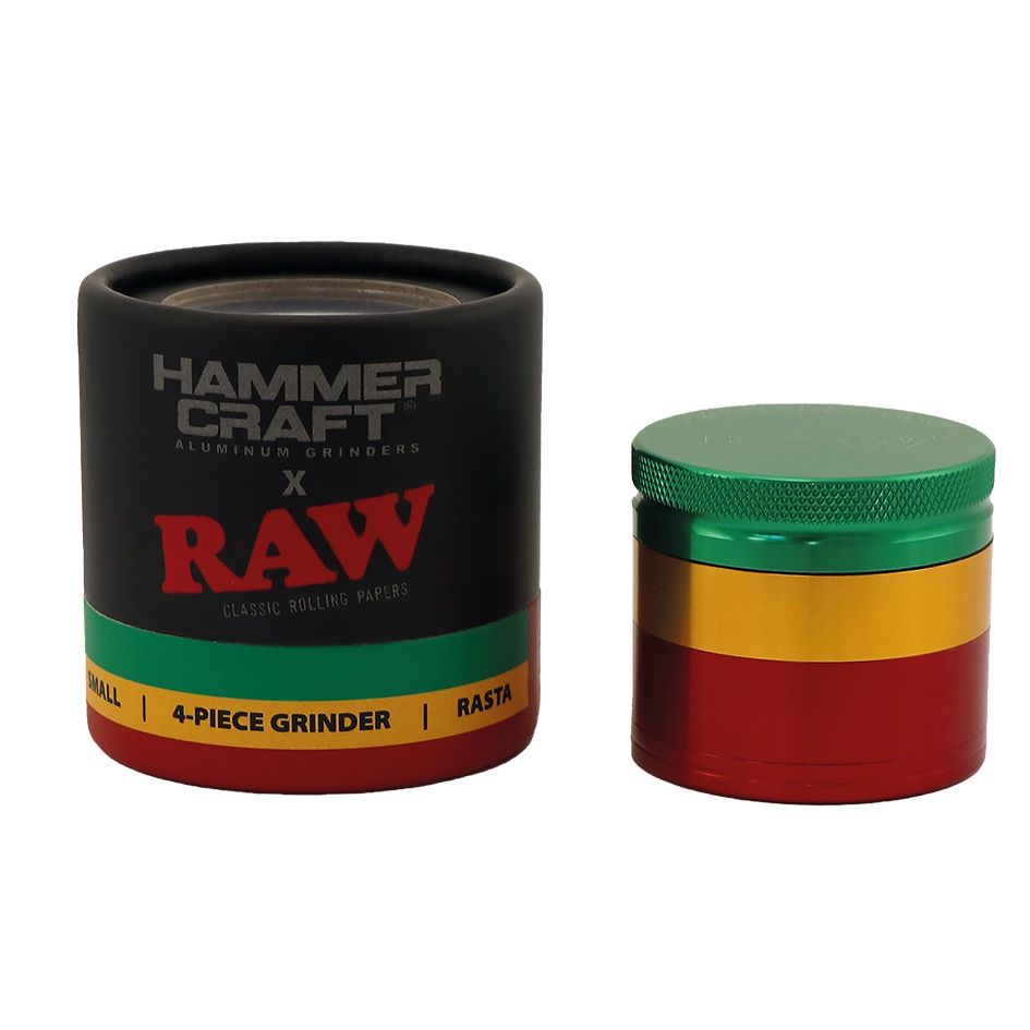 RAW Hammercraft Aluminium Grinder 4 delar - RASTA SMALL
