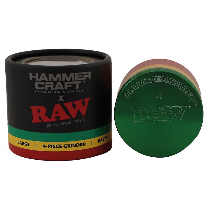 RAW Hammercraft Aluminium Grinder 4 delar Rasta Large