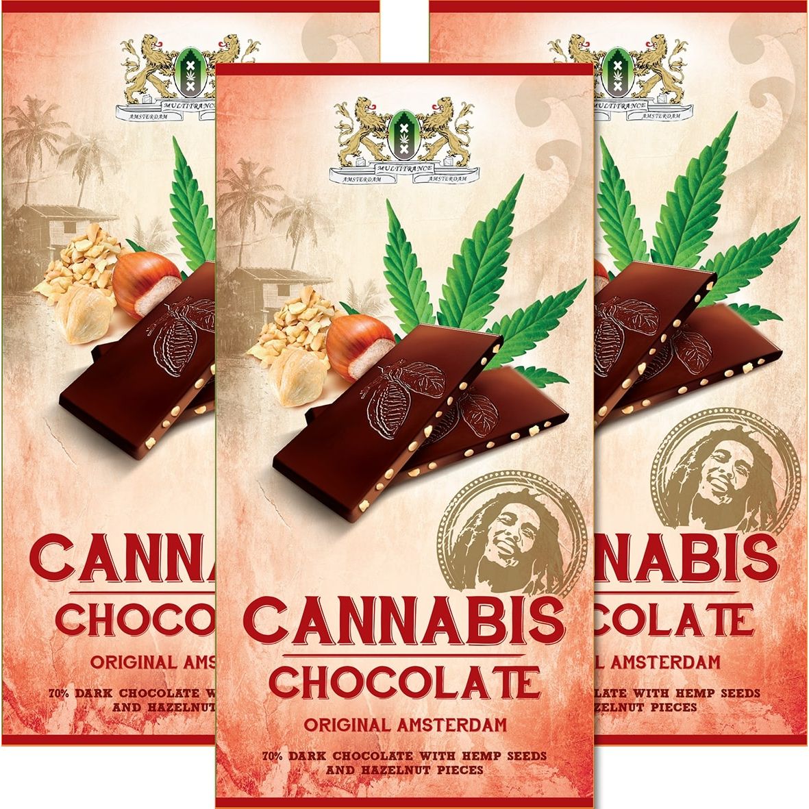 Multi-I Cannabis Dark Chocolate Hazelnut - 15x80g Case