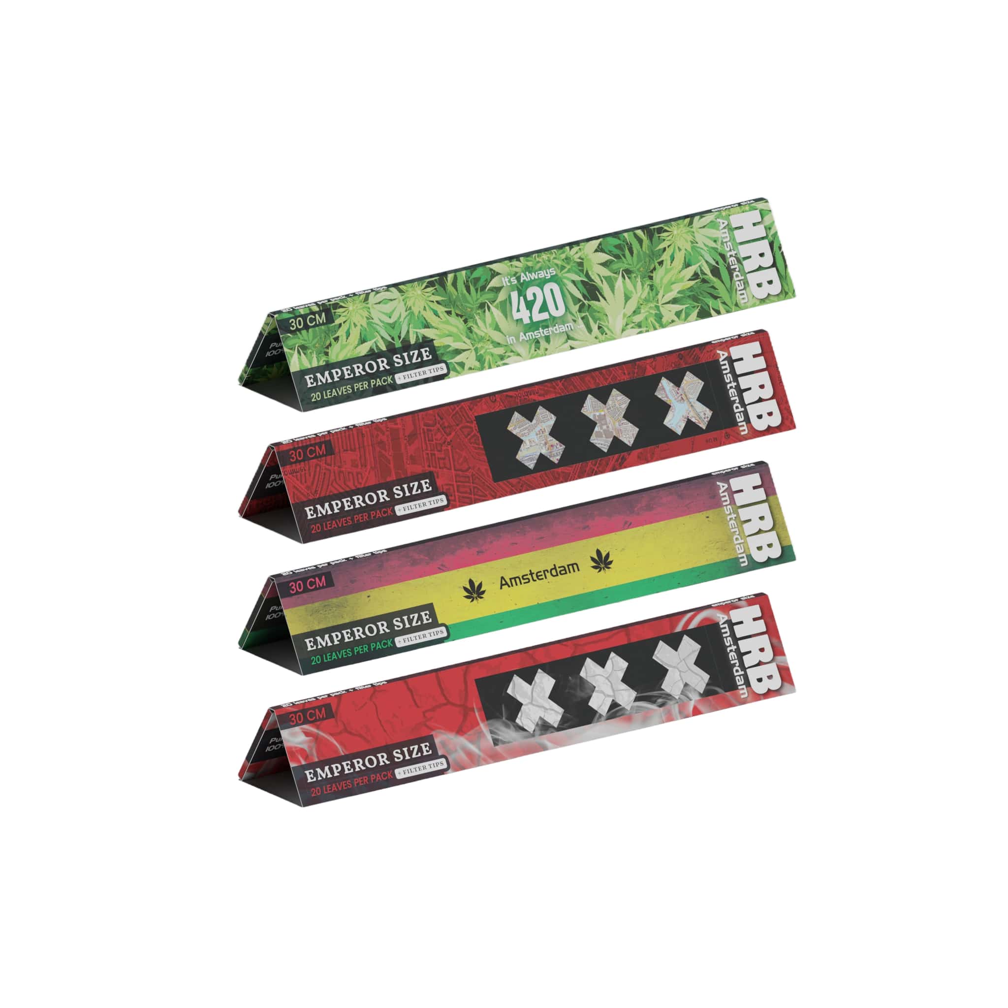 50% DISCOUNT -  HRB Papers + Tips Emperor Size 20pcs - Amsterdam
