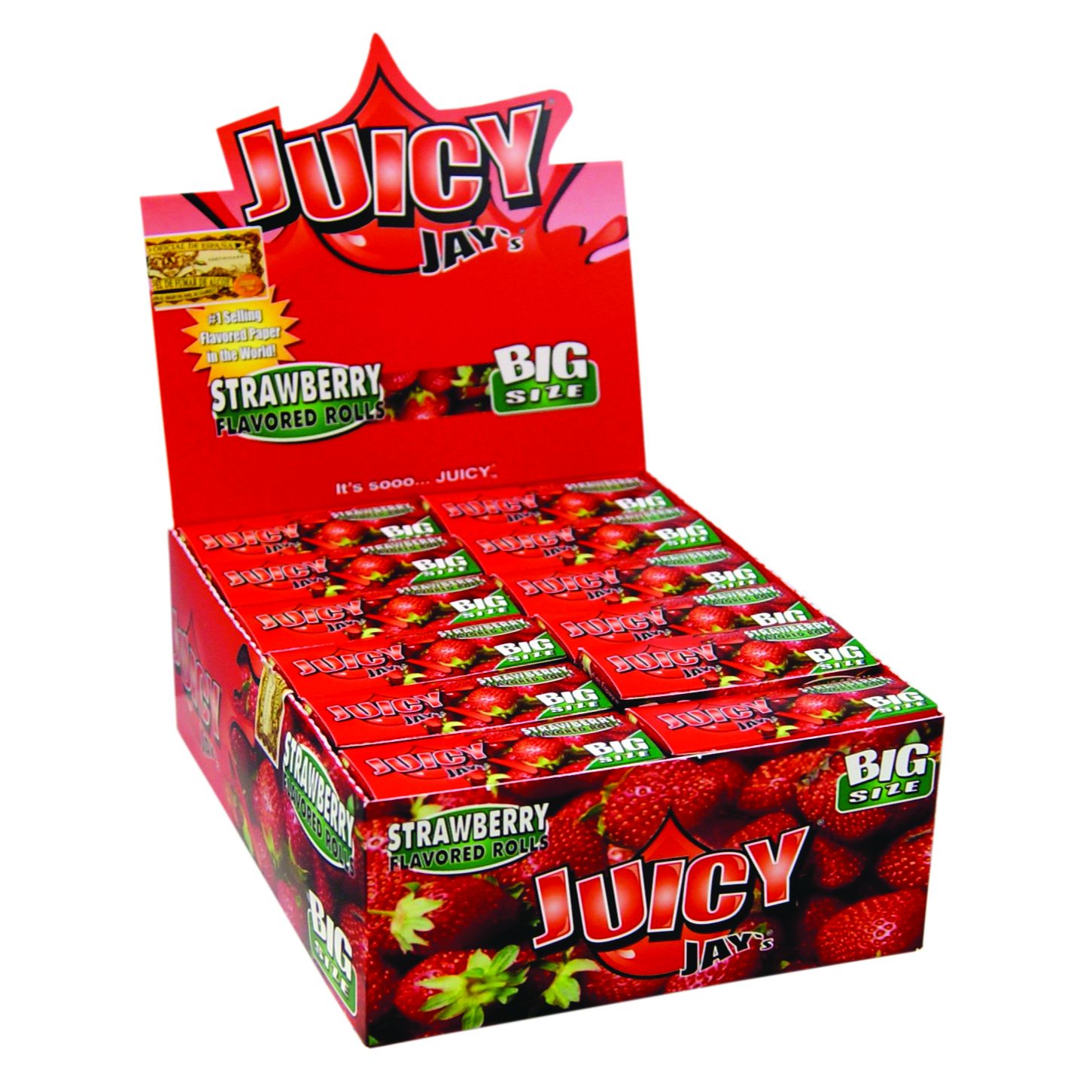 Juicy Jay's Strawberry: Papel de Liar en Rollo Fresa