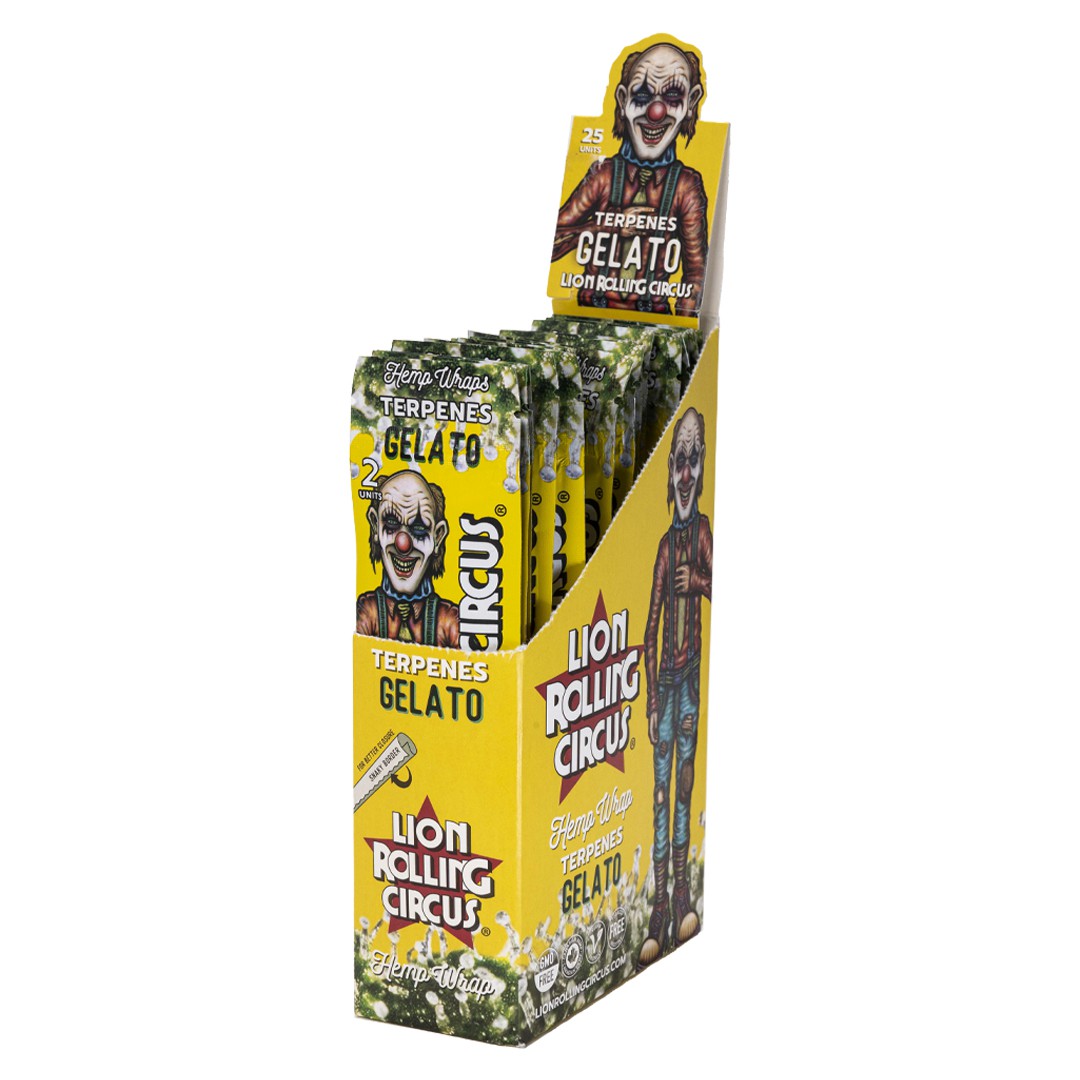 Lion Rolling Circus Hemp Wraps Gelato Display (25pc)