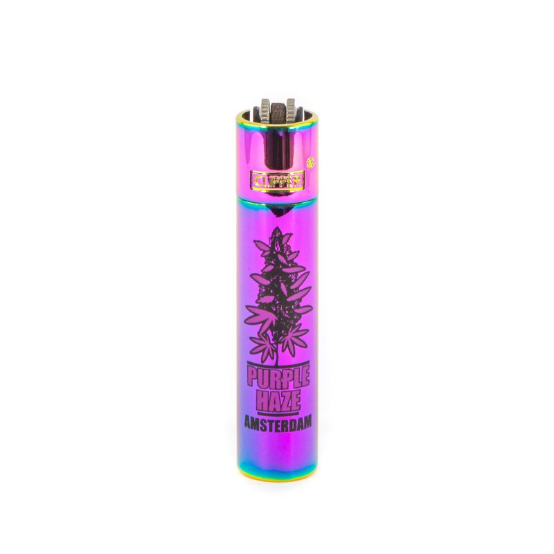 Clipper Metal Lighters Amsterdam Purple Haze - Icy (12pcs)
