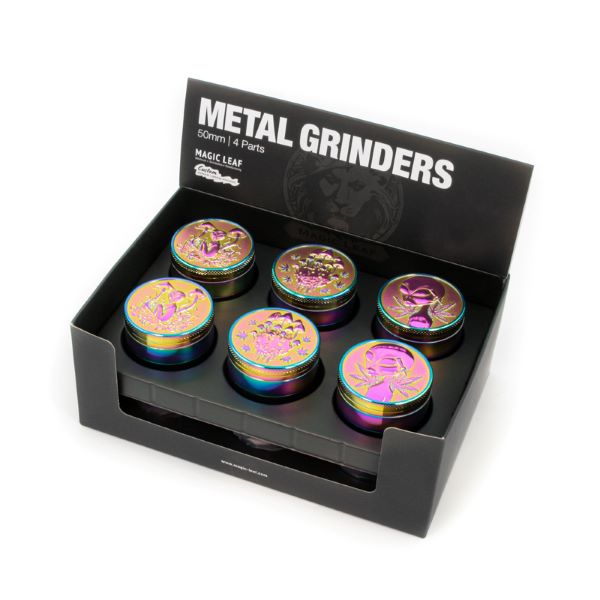 Multi-I GRM15 Round Metal Herb Grinder (Wholesale)