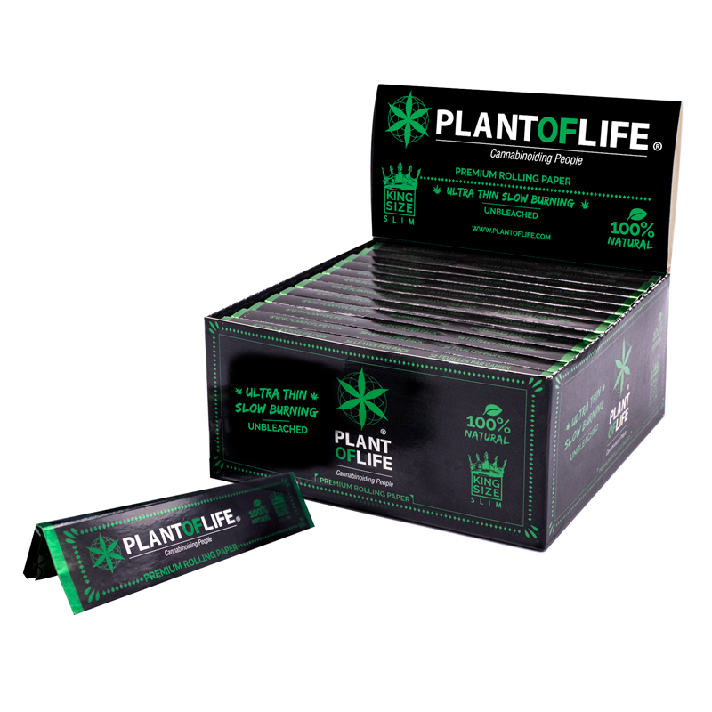 Plant of Life Unbleached Rolling Papers with Tips x26pcs