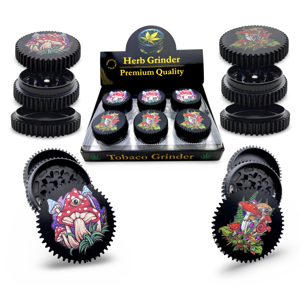Multi-I MG02B-M Round Metal Herb Grinder