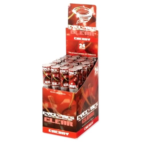 Cyclones Clear Cones Cherry x 24 - Smooth Burning