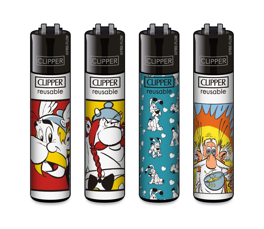 Clipper Lighters - Asterix & Obelix 48pc Display Wholesale
