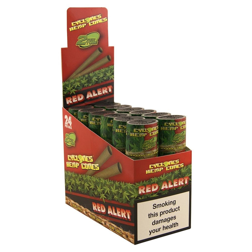 Cyclones Hemp Cones - Red Alert - 12x2 pcs Wholesale