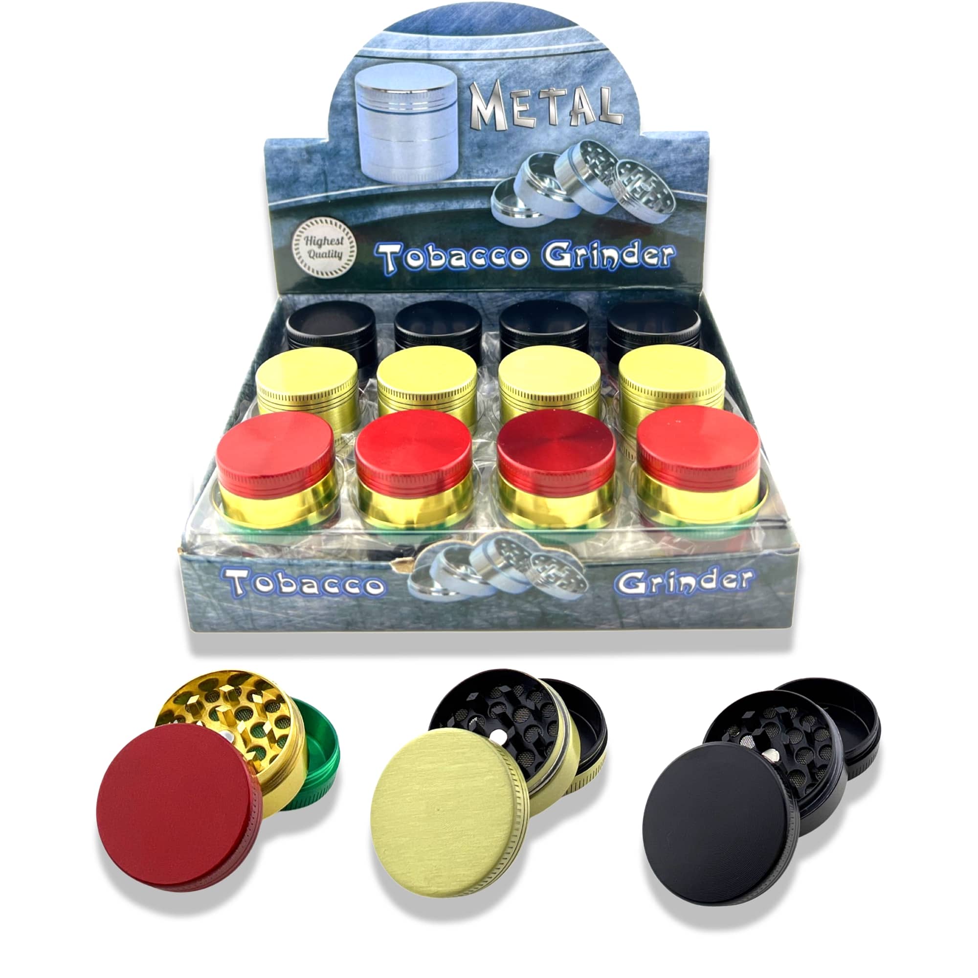 Multi-I MG04 Round Metal Herb Grinder (Wholesale)