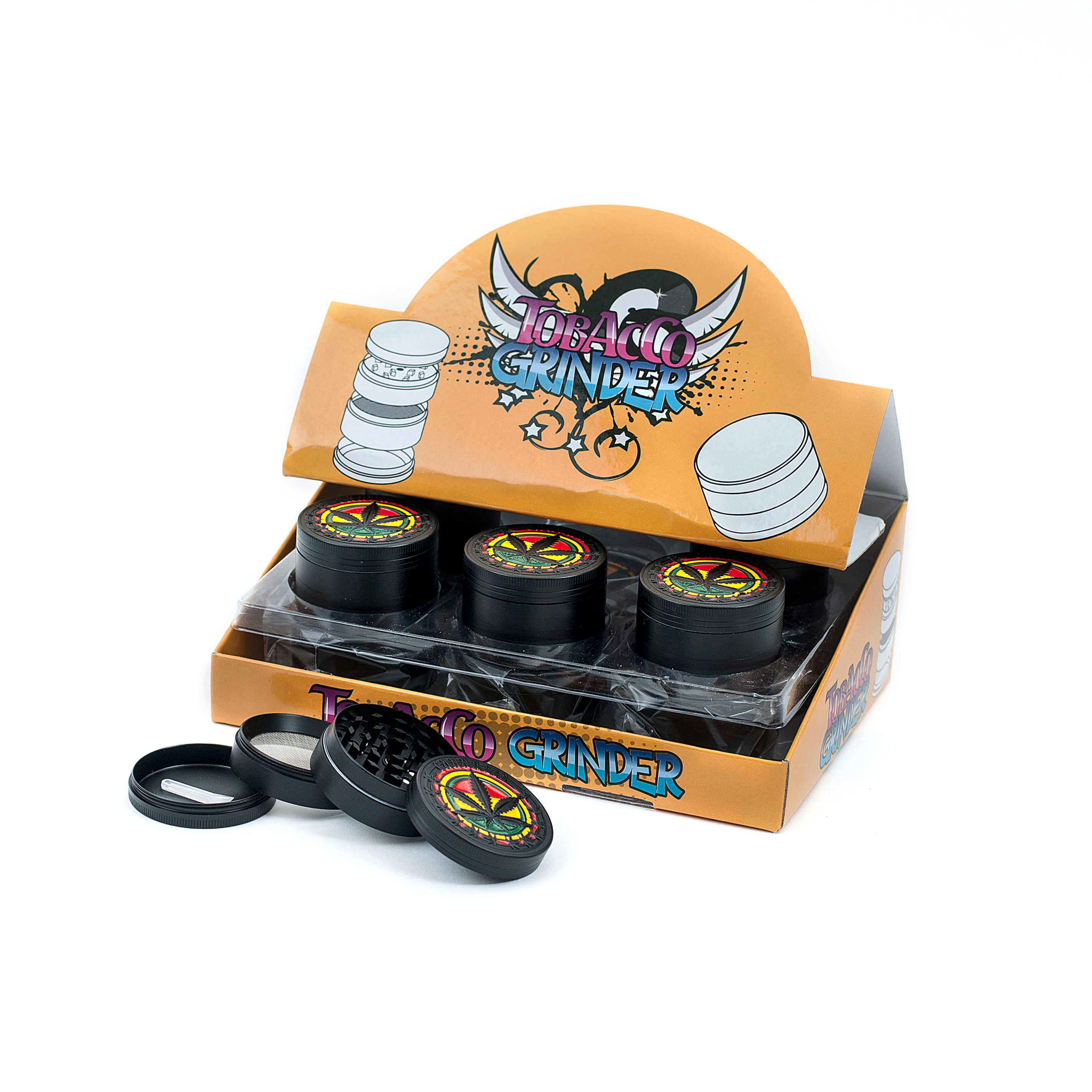 Multi-I MG35B Round Metal Herb Grinder