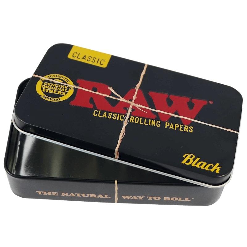 Raw Metal Tin Case - 6 Units - Black