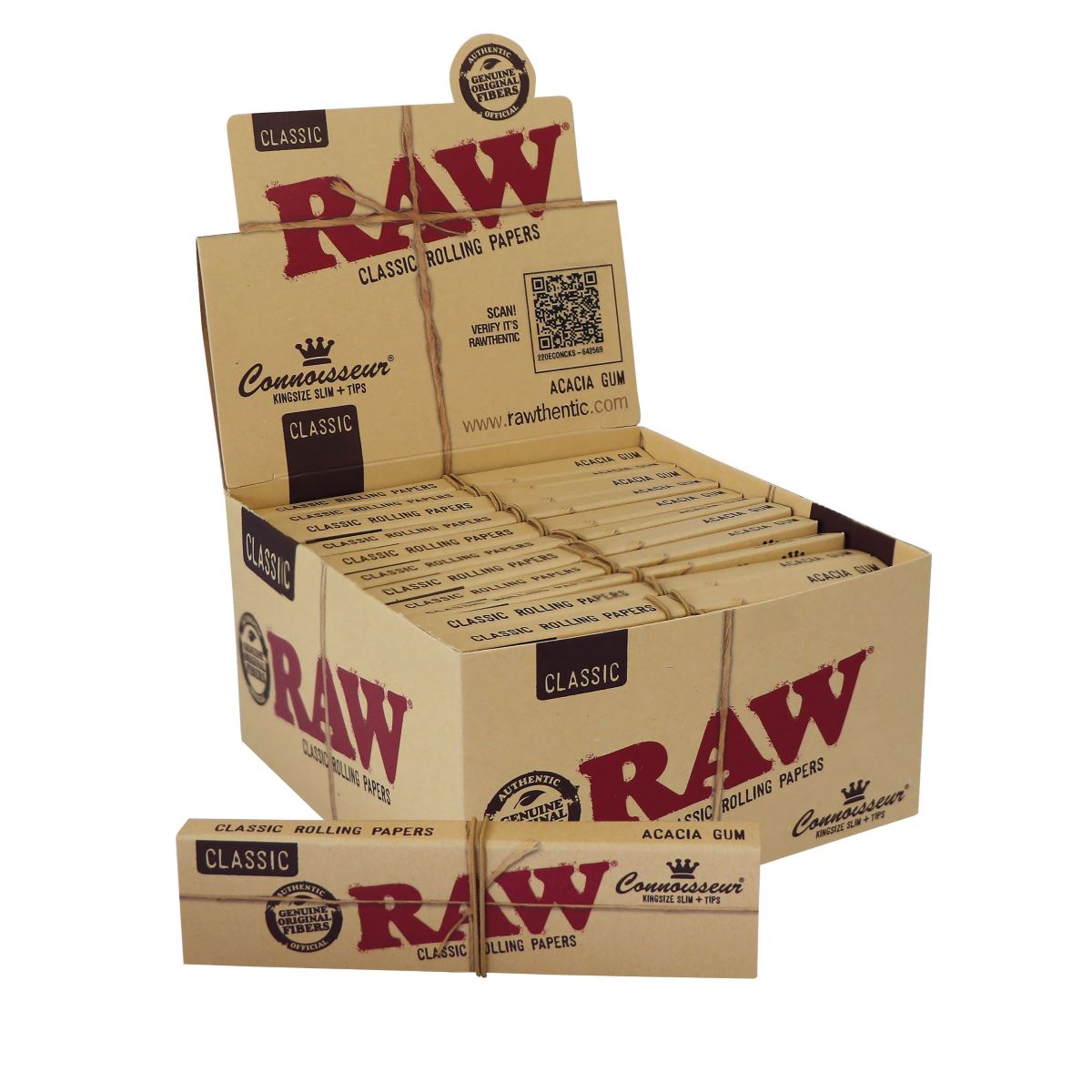 RAW Connoisseur KS Slim Rolling Papers + Tips x 24pcs