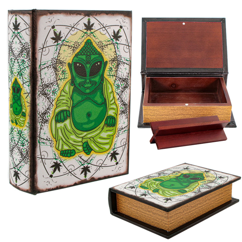 Multi-I Stash Book Small - Alien Buddha - Ξύλινη Αποθήκευση